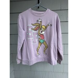 Six Flags Lola Bunny Looney Tunes Purple Sweatshirt Women's M Graphic Pullover